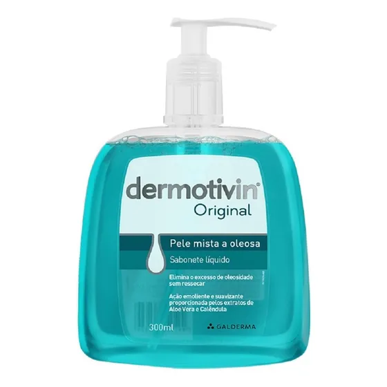 Dermotivin original sabonete líquido facial pele mista 300ml