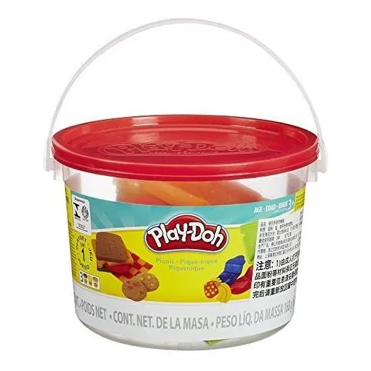 Play-doh Balde De Picnic | Incluye 3 Latas Y Cortadores