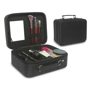 Estuche De Maquillaje Portátil Con Espejo Y Tabiques Ajustab Estuche De Maquillaje Portátil Con Espejo Y Tabiques Ajustab