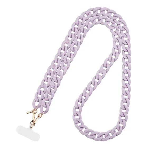 Cadena Strap Porta Celular De Lujo Adaptador Universal Lila