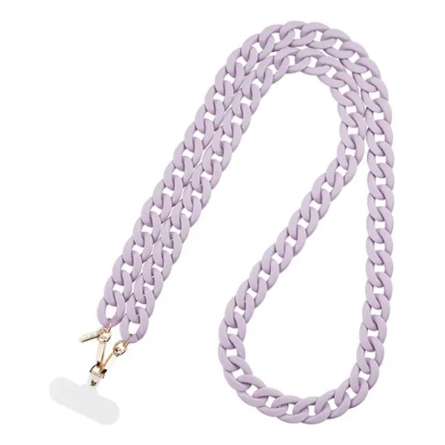 Cadena Strap Porta Celular De Lujo Adaptador Universal Lila