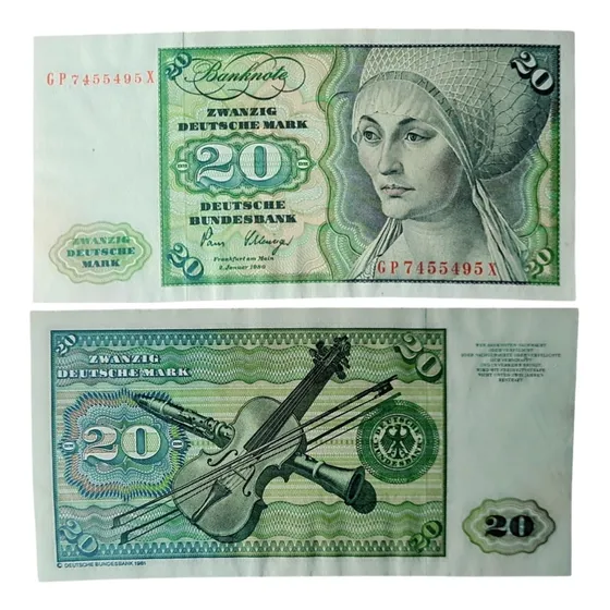 Billetes Mundiales Alemania Federal 20 Marcos 1980