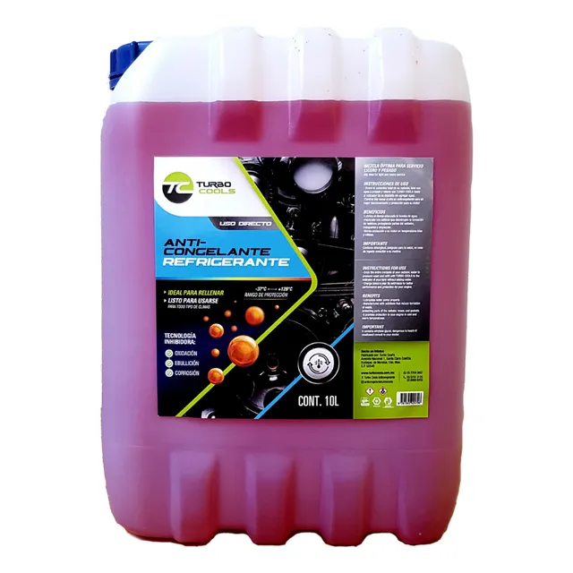 Anticongelante Refrigerante Turbo Cools 10 Litros Rojo