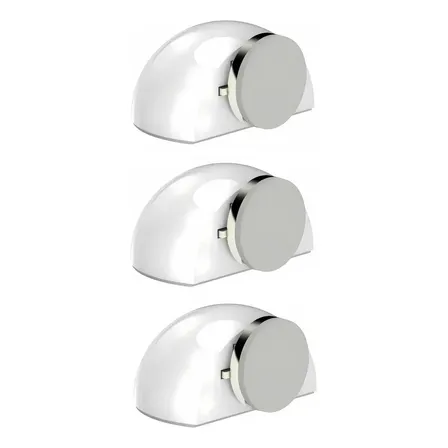 Kit 3 Calços de Porta Magnéticos Soprano Branco Oval Adesivo para Piso