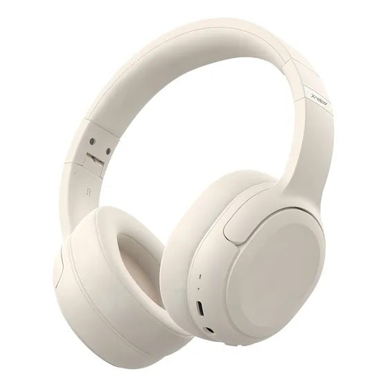 Auricular X-view Hp660 Inalámbrico Con Bluetooth Y Microfono Color Crema