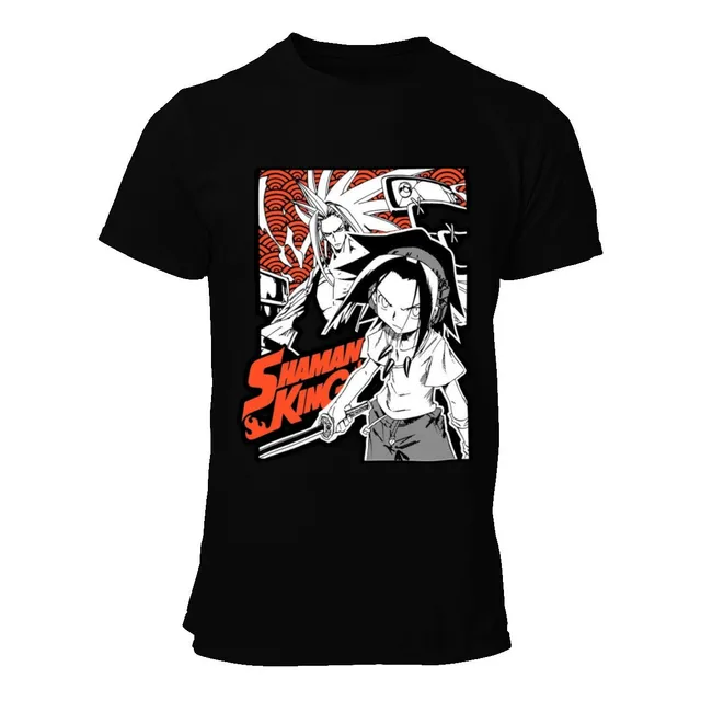 Playera Negra Anime Shaman King Spirit Soul