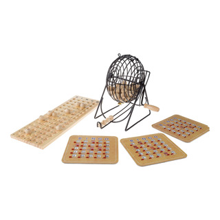 Juego De Bingo De Lujo Con Accesorios, Bola Giratoria De Met Juego De Bingo De Lujo Con Accesorios, Bola Giratoria De Met