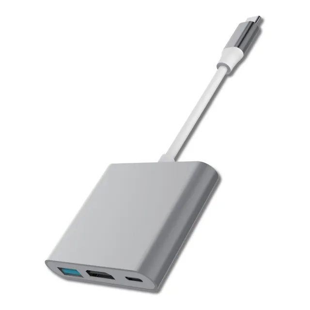 Hub 3.0 Usb C A 1 Puerto Usb + 1 Puerto Usb C + 1 Hdmi Pc