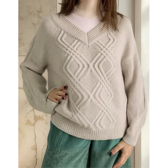 Sweater Buzo Tejido Rombos