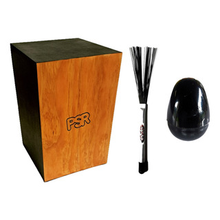 Cajón Peruano Adulto Estudio Barniz + Escobilla + Huevito Cajón Peruano Adulto Estudio Barniz + Escobilla + Huevito