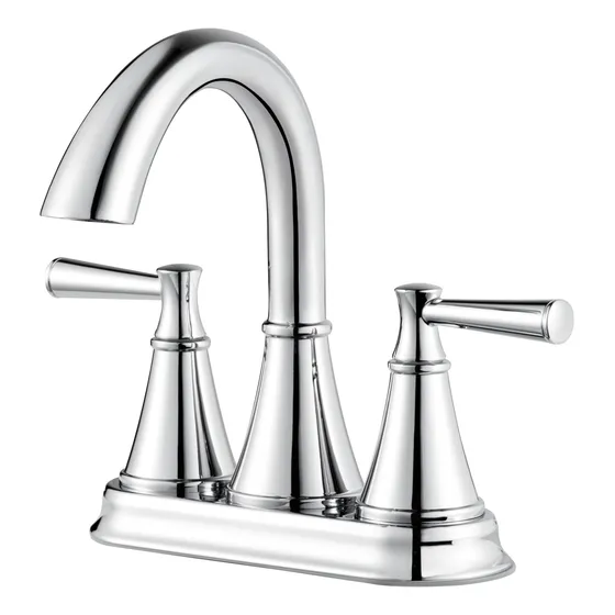 Grifo Lavabo Baño Centro 4  2 Asa 3 Agujero Acabado Cromado