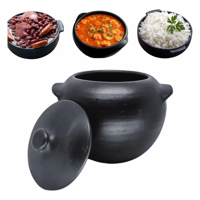 Caldeirão De Barro Para Feijoada Caldo Panela Artesanal 5l