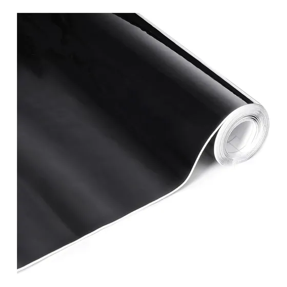 Rollo De Vinilo Negro Brillante Para Coche Lypumso De 1 Pie 