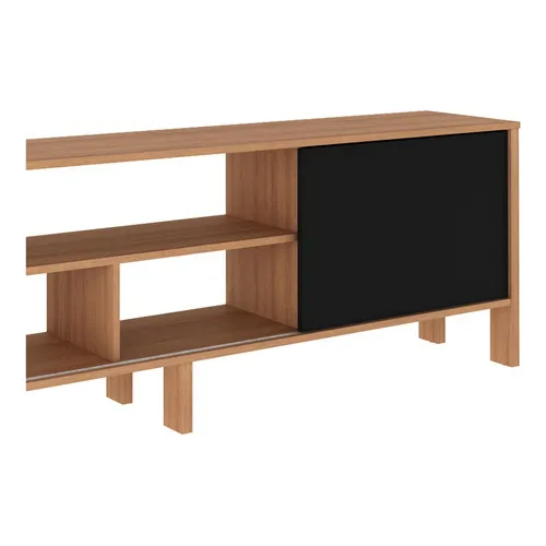 Mesa De Tv Stark Almendra Negro Bonno Color Café