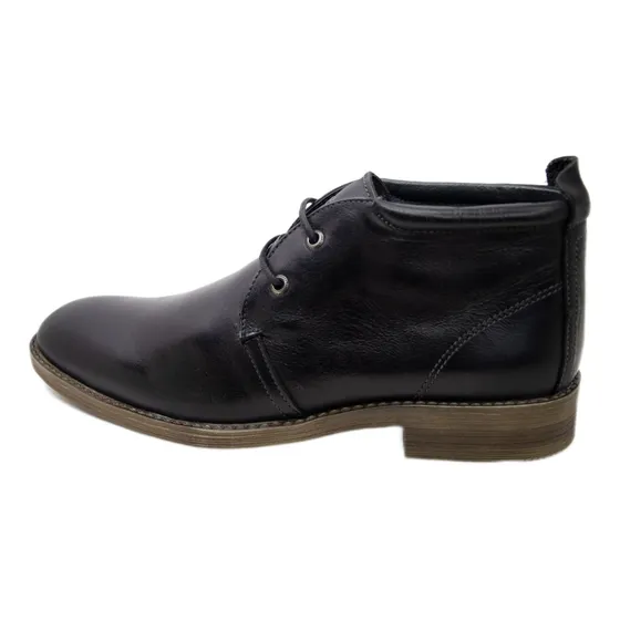 Botin Hombre Piel Negro Verdetabaco - Manolo 447