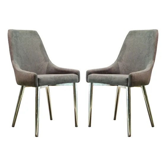 Silla De Comedor Laos - Patas Cromadas ( Set X2 Unidades )
