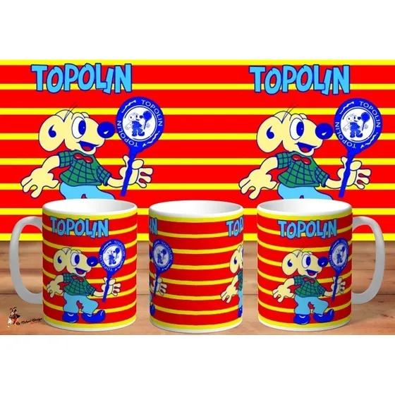 Taza De Ceramica Chupetin Topolin Retro Art