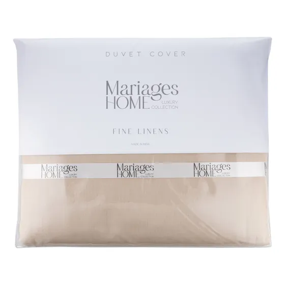Funda Nórdica De Lino Línea Antalya King Size Color Beige