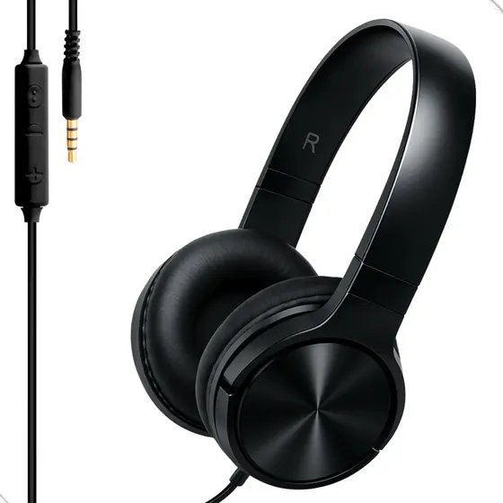 Headset Fone Ouvido Com Fio P3 Microfone Celular Tablet Pc