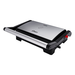 Grill Elétrico Oster Inox 2 Em 1 Abertura 180° Antiaderente Grill Elétrico Oster Inox 2 Em 1 Abertura 180° Antiaderente