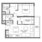 2 dormitorios  |  2 baños