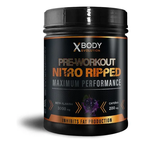 Nitro Ripped Pre Entreno + Quemador 300 Grs Xbody Evolution