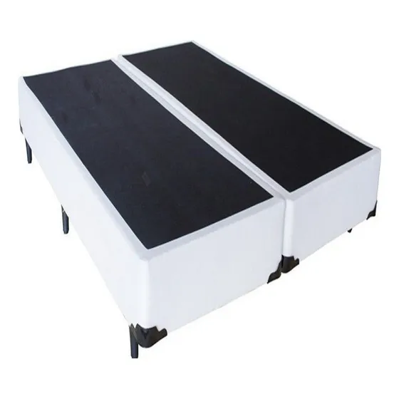 Base Cama Box Bipartido King Size 186x198x32 Corino Branco