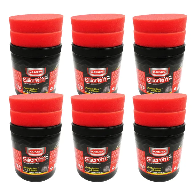6 Silicrem 1lt Crema Silicones Tablero Llantas Abrillantador