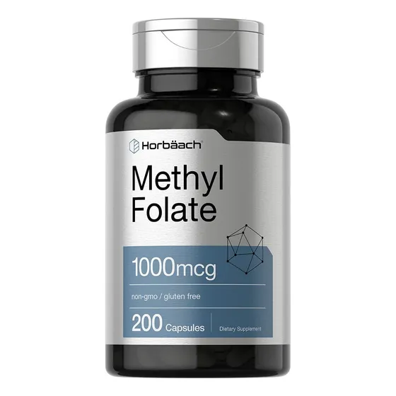 Folato De Metilo 1000 Mcg 200 Cápsulas 5-mthf Horbaach