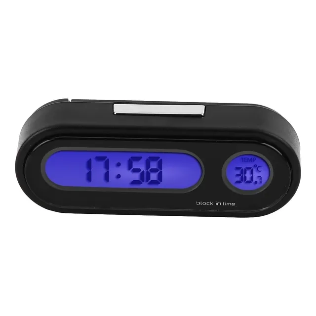 Auto Digital Led Electrónico De Tiempo Mini Reloj Termómet