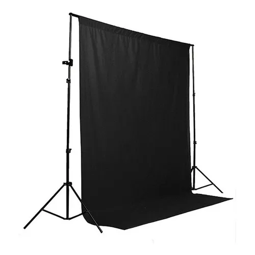 Fundo Infinito Preto Algodão Muslin 3m X 5m Greika