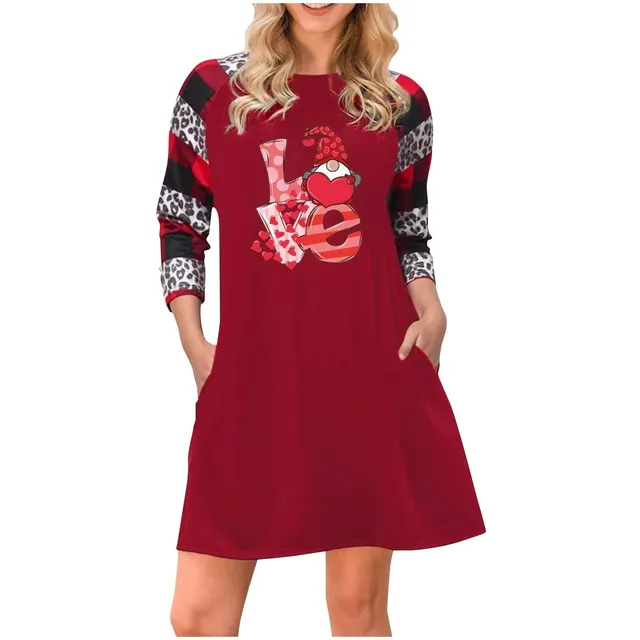 Vestido Fiesta Noche Ama Casa Estampado Dia San Valentin 83