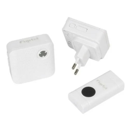Timbre Inalambrico Largo Alcance Doble Receptor Fujitel 220v