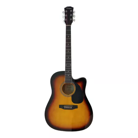 Guitarra Acústica Parquer Custom Corte Sunburst Orientación De La Mano Derecha