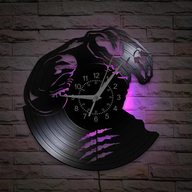 Reloj Pared 7 Color Luminoso 12  Totem Animal Vida Silvestre