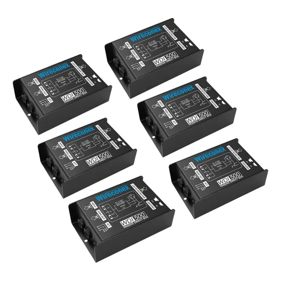 Kit 6 Direct Box Passivo Wirec Wdi 500 Casador De Impedância