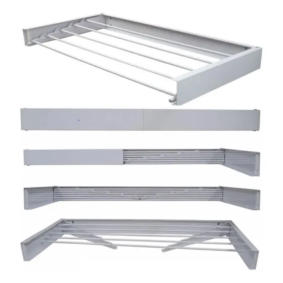 Varal Magico 1 Metro Aluminio Branco -dobravel !! Oculto!