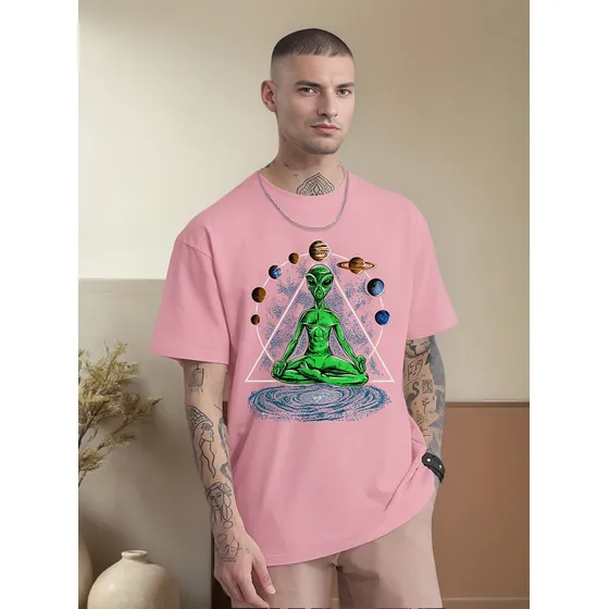 Camiseta Alien Et Meditando Camisa Nerd Geek Alienígena