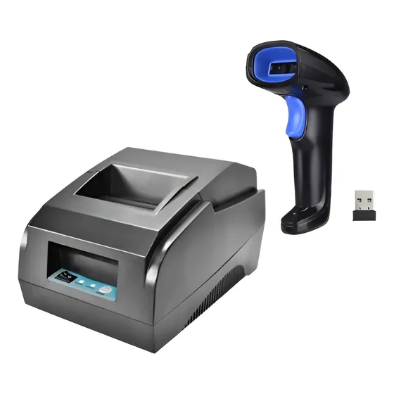 Set Lector Codigo De Barra Laser + Impresora Termica Oficina