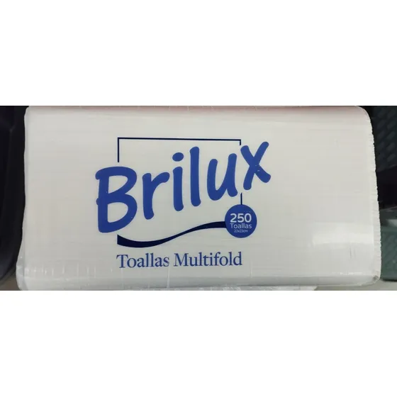Toalla De Manos Multifold Brilux Paquete De 250 Unidades