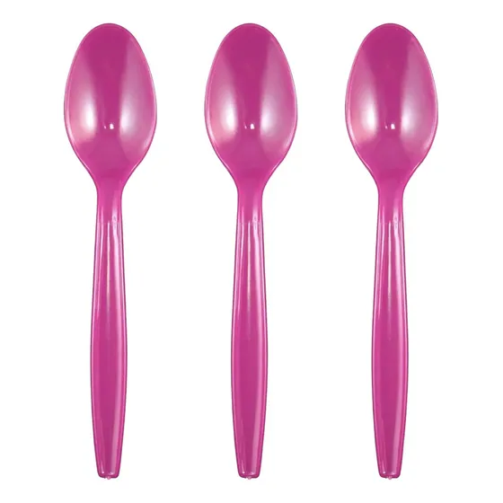 Set 20 Cucharas Plástico Desechable Celebraciones Glam