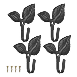 Gancho Para Hojas De Hierro Forjado, Resistente, 4 Unidades, Gancho Para Hojas De Hierro Forjado, Resistente, 4 Unidades,