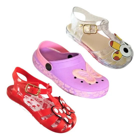 Sandália Infantil Xereta Kit 3 Prs Papete Menina Menino B10