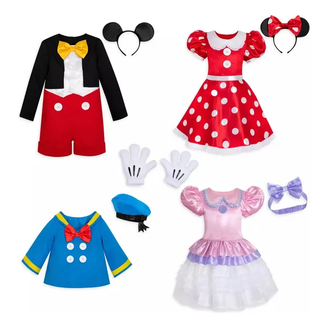 Mickey Mouse Y Amigos Set 4 Disfraces Talla 3 Disney