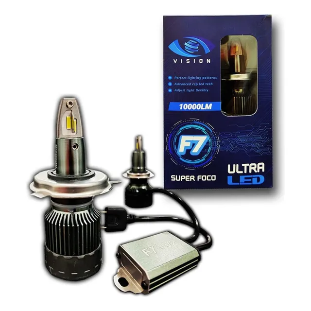 Kit Lâmpada Ultra Led Vision F7 10000 Lumens 6000k Potente
