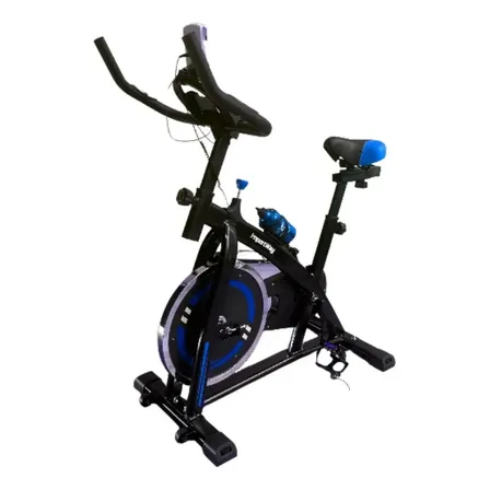 Bicicleta Ergométrica Spinning Até 13kg Carga Bike Indoor Cor Azul