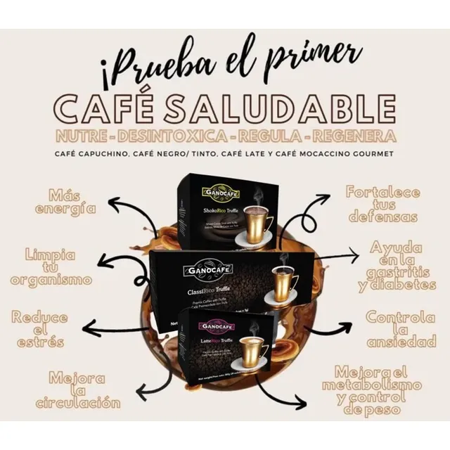 Café, Latte Y Chocolate Con Extracto De Trufa Ganocafe
