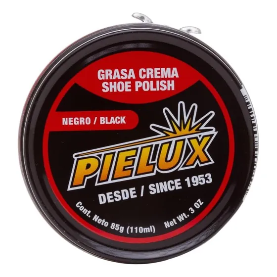 Pielux Grasa Crema Negra 85 Gr Nutre, Protege Y Abrillanta