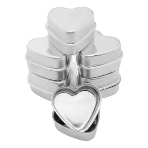 Molde Aluminio Mini Corazon Simple Set 12 Pcs C2100 Caparroz