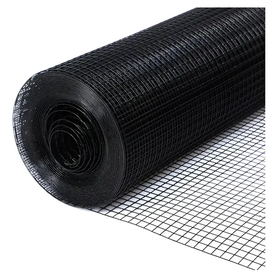 Malla Soldada Plastificada Negra 1/2 Alto 90cm Largo 10 Mts